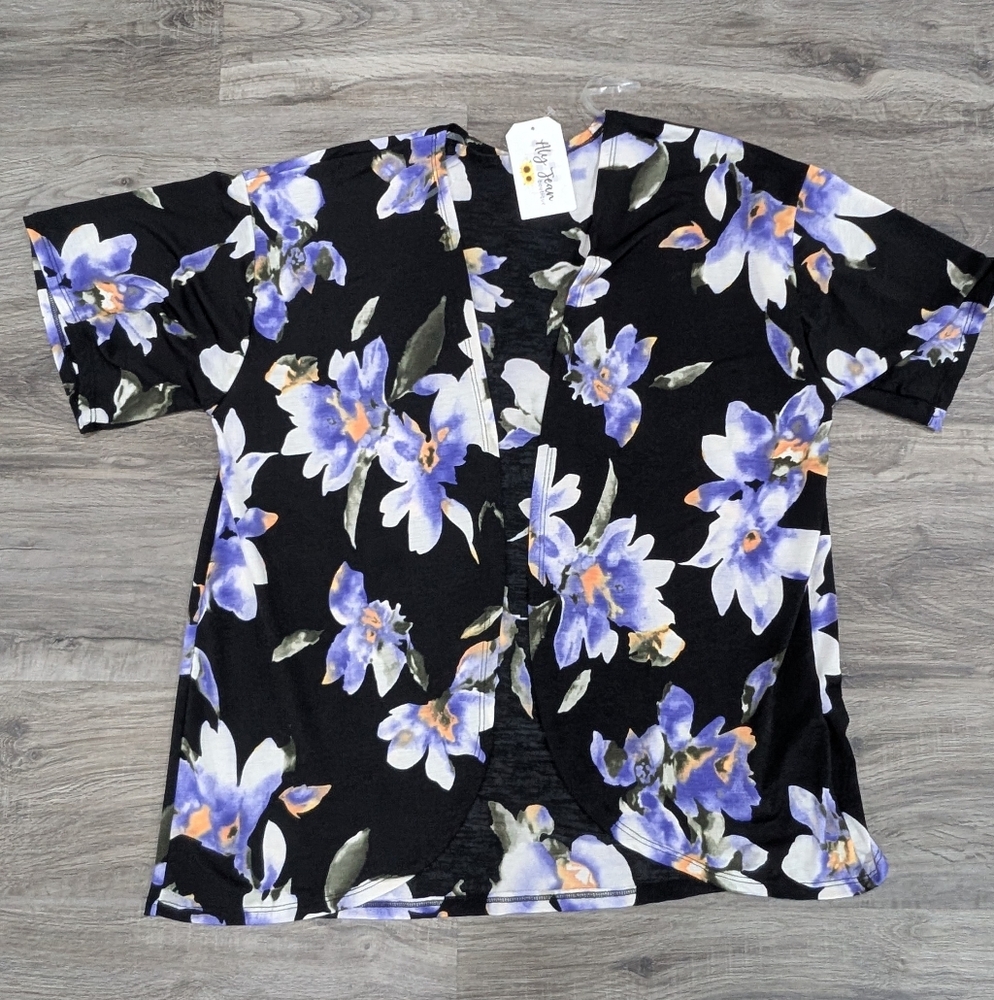 Flroal Short Sleeve Cardigan